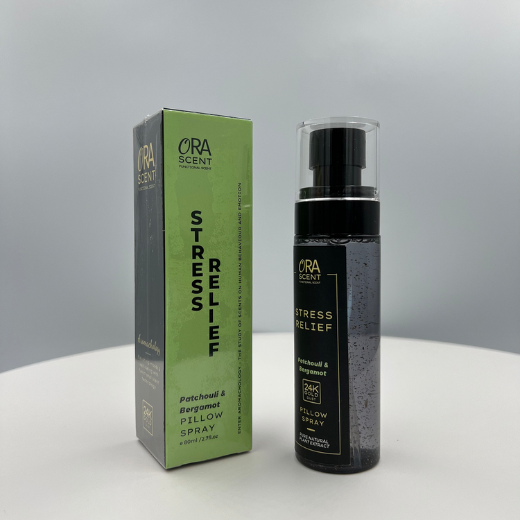 [NEW] Pillow and room spray mist with 24K pure gold and infused with functional scent "Olfactory System" technology jointly produce in Switzerland. A new type of Aromatherapy with scent that does more than smelling good. Ora Scent. Ora Bedding Singapore. Home fragrance. Essential oil.