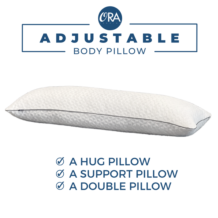 orabody adjustable body pillow . Best pillow in singapore. A hug pillow, a support pillow, a double pillow. Adjustable for better comfort and sleep. singapore best bolster.