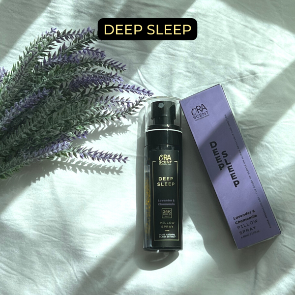 [NEW] Pillow and room spray mist with 24K pure gold and infused with functional scent "Olfactory System" technology jointly produce in Switzerland. A new type of Aromatherapy with scent that does more than smelling good. Ora Scent. Ora Bedding Singapore. Home fragrance. Essential oil.