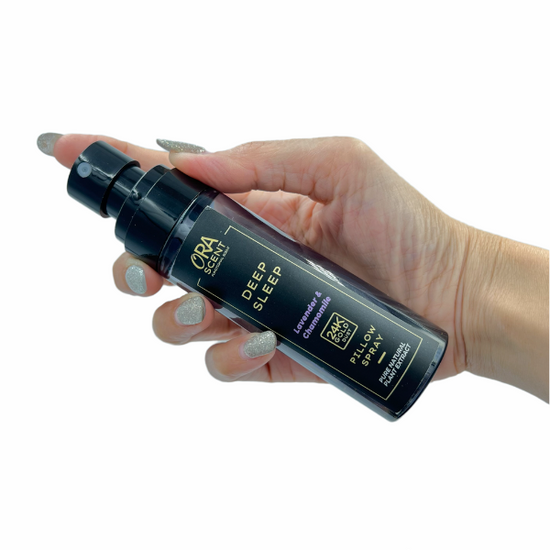 [NEW] Pillow and room spray mist with 24K pure gold and infused with functional scent "Olfactory System" technology jointly produce in Switzerland. A new type of Aromatherapy with scent that does more than smelling good. Ora Scent. Ora Bedding Singapore. Home fragrance. Essential oil.