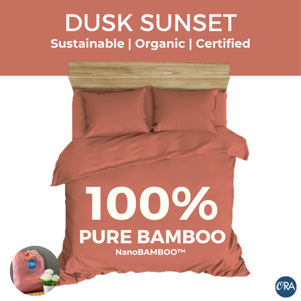 100% Pure Bamboo Bedsheets (1600TC) NanoBAMBOO™ | Soft | Cooling | Organic | Eco-friendly | Antibacterial | [OraSheets] Bed Bedding